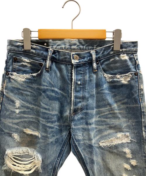 MINEDENIM（マインデニム）MINEDENIM (マインデニム) クラッシュデニムパンツ インディゴ サイズ:7の古着・服飾アイテム