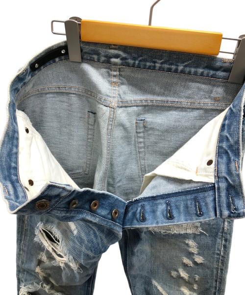 MINEDENIM（マインデニム）MINEDENIM (マインデニム) クラッシュデニムパンツ インディゴ サイズ:7の古着・服飾アイテム