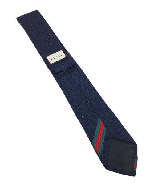 GUCCI（グッチ）GUCCI (グッチ) ネクタイ Bee (ビー) ネイビー×レッド サイズ:実寸サイズにてご確認ください。の古着・服飾アイテム