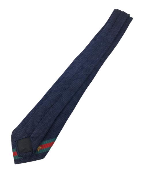GUCCI（グッチ）GUCCI (グッチ) ネクタイ Bee (ビー) ネイビー×レッド サイズ:実寸サイズにてご確認ください。の古着・服飾アイテム