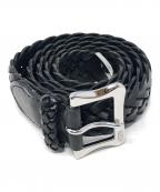 J&M DAVIDSONジェイ＆エム デヴィッドソン）の古着「レザーメッシュベルト」｜ブラック