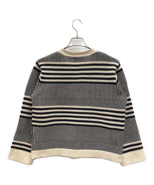 SIMPLICITE（シンプリシテ）SIMPLICITE (シンプリシテ) カーディガン ベージュ×ブラック サイズ:実寸サイズにてご確認ください。の古着・服飾アイテム