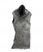 OBSCURオブスキュー）の古着「ベスト SPRING/SUMMER 2012 COLD DYED GREY（春/夏 2012 コールド ダイド グレイ）」｜ブラック×グレー