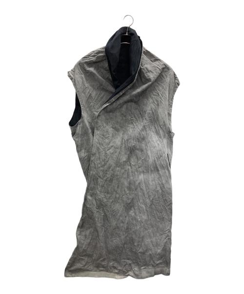 OBSCUR（オブスキュー）OBSCUR (オブスキュー) ベスト SPRING/SUMMER 2012 COLD DYED GREY（春/夏 2012 コールド ダイド グレイ） ブラック×グレー サイズ:Mの古着・服飾アイテム