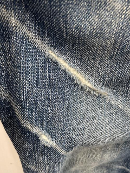KURO（クロ）KURO (クロ) ダメージデニムパンツ インディゴ サイズ:実寸サイズにてご確認下さい。の古着・服飾アイテム