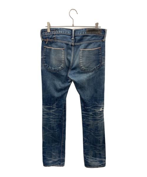 KURO（クロ）KURO (クロ) ダメージデニムパンツ インディゴ サイズ:実寸サイズにてご確認下さい。の古着・服飾アイテム
