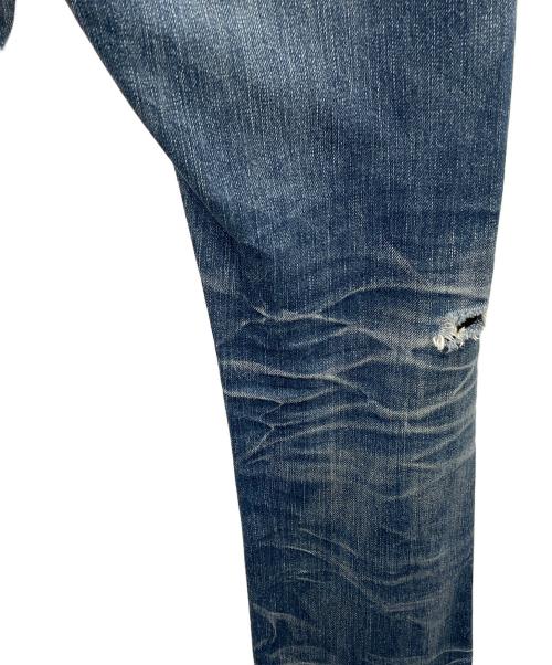 KURO（クロ）KURO (クロ) ダメージデニムパンツ インディゴ サイズ:実寸サイズにてご確認下さい。の古着・服飾アイテム