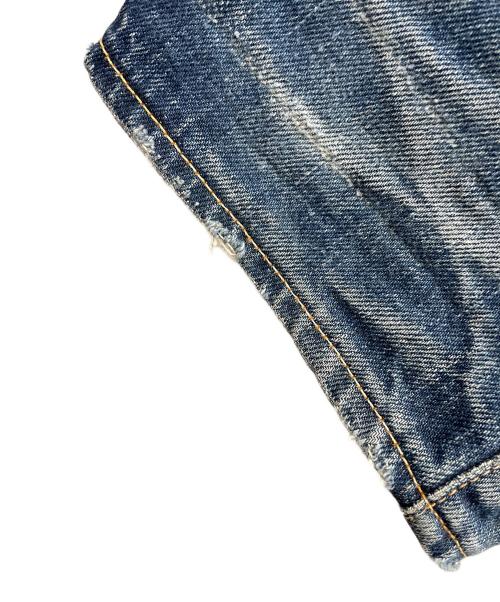 KURO（クロ）KURO (クロ) ダメージデニムパンツ インディゴ サイズ:実寸サイズにてご確認下さい。の古着・服飾アイテム