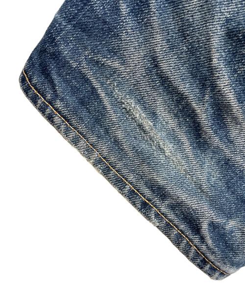 KURO（クロ）KURO (クロ) ダメージデニムパンツ インディゴ サイズ:実寸サイズにてご確認下さい。の古着・服飾アイテム