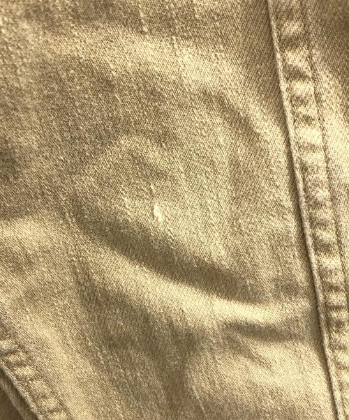 DANTON（ダントン）DANTON (ダントン) ノーカラージャケット COTTON TWILL COLLARLESS BLOUSON（コットン トゥイル コラレス ブルゾン） ベージュ サイズ:38の古着・服飾アイテム