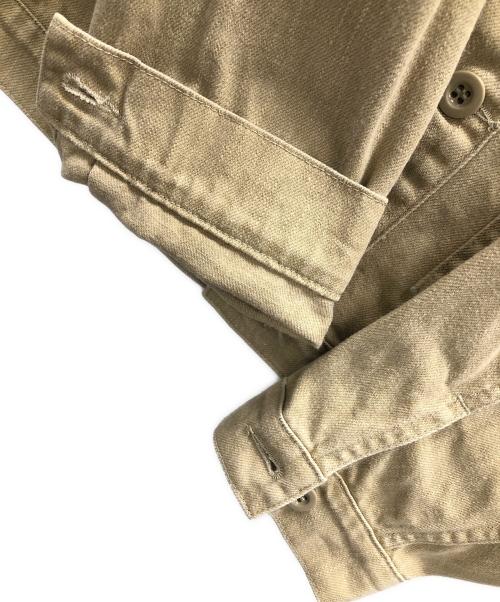 DANTON（ダントン）DANTON (ダントン) ノーカラージャケット COTTON TWILL COLLARLESS BLOUSON（コットン トゥイル コラレス ブルゾン） ベージュ サイズ:38の古着・服飾アイテム