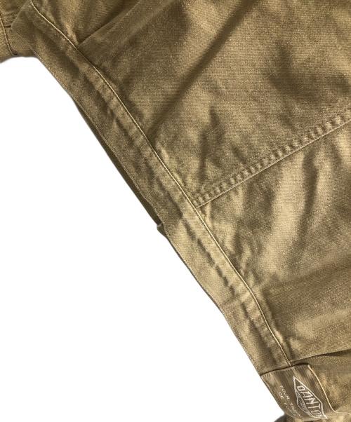 DANTON（ダントン）DANTON (ダントン) ノーカラージャケット COTTON TWILL COLLARLESS BLOUSON（コットン トゥイル コラレス ブルゾン） ベージュ サイズ:38の古着・服飾アイテム