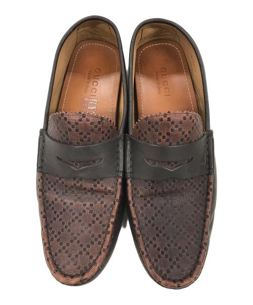 GUCCI（グッチ）GUCCI (グッチ) ドライビングシューズ ダークブラウン サイズ:10の古着・服飾アイテム