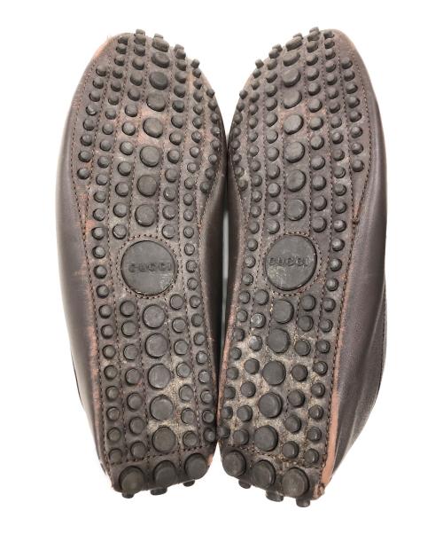 GUCCI（グッチ）GUCCI (グッチ) ドライビングシューズ ダークブラウン サイズ:10の古着・服飾アイテム