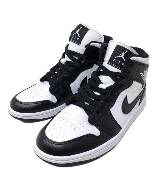 NIKE（ナイキ）NIKE (ナイキ) ハイカットスニーカー WMNS AIR JORDAN 1 MID(ウィメンズ エア ジョーダン 1 ミッド) ブラック×ホワイト サイズ:24.5cmの古着・服飾アイテム