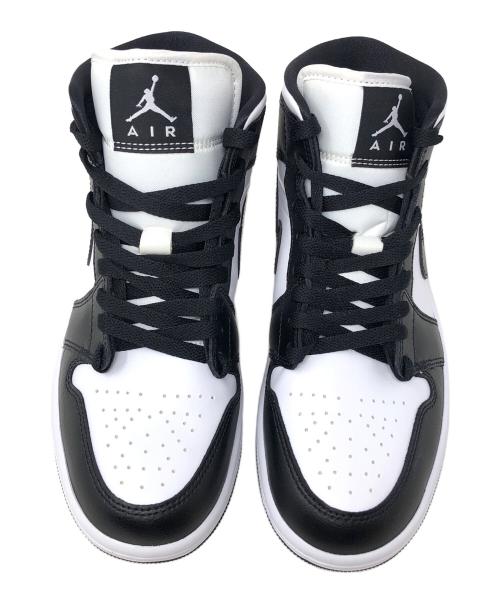NIKE（ナイキ）NIKE (ナイキ) ハイカットスニーカー WMNS AIR JORDAN 1 MID(ウィメンズ エア ジョーダン 1 ミッド) ブラック×ホワイト サイズ:24.5cmの古着・服飾アイテム