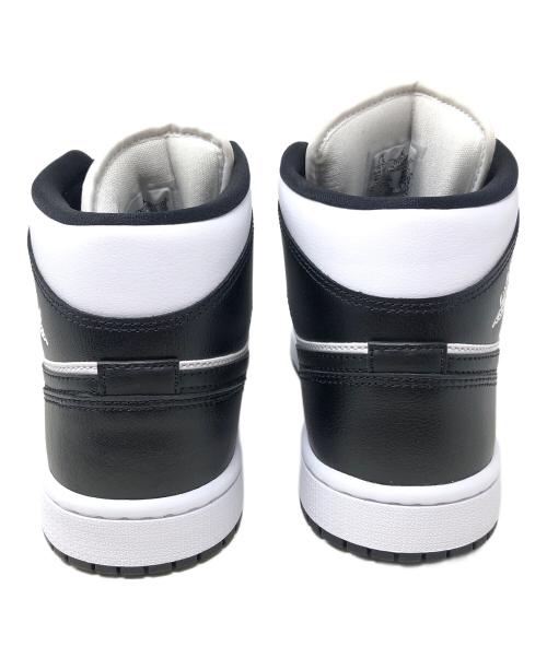 NIKE（ナイキ）NIKE (ナイキ) ハイカットスニーカー WMNS AIR JORDAN 1 MID(ウィメンズ エア ジョーダン 1 ミッド) ブラック×ホワイト サイズ:24.5cmの古着・服飾アイテム