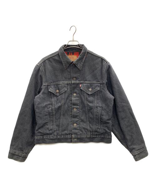 LEVI'S（リーバイス）LEVI'S (リーバイス) ネルチェックライナー デニムジャケット ブラック サイズ:Lの古着・服飾アイテム