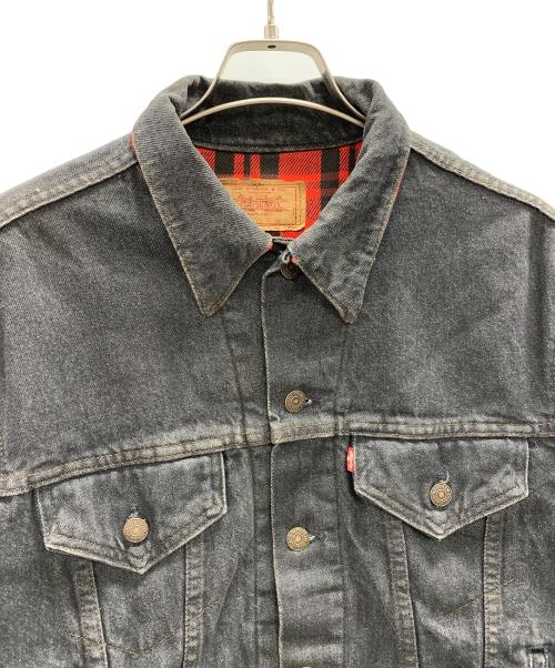 LEVI'S（リーバイス）LEVI'S (リーバイス) ネルチェックライナー デニムジャケット ブラック サイズ:Lの古着・服飾アイテム
