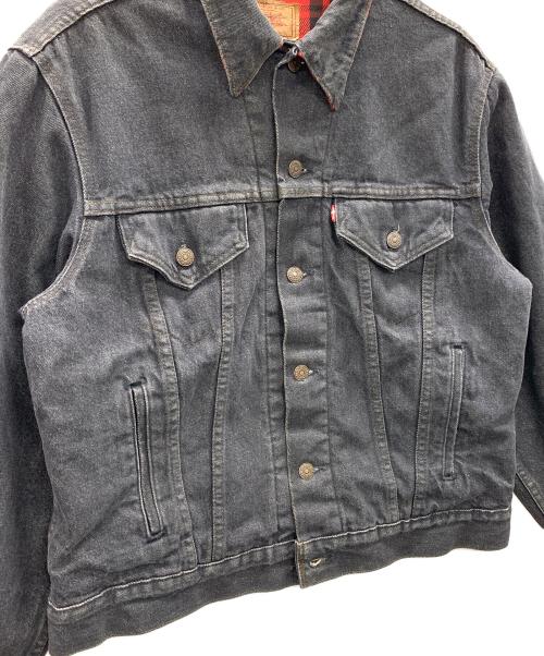 LEVI'S（リーバイス）LEVI'S (リーバイス) ネルチェックライナー デニムジャケット ブラック サイズ:Lの古着・服飾アイテム