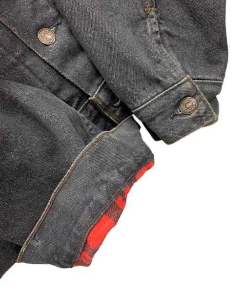 LEVI'S（リーバイス）LEVI'S (リーバイス) ネルチェックライナー デニムジャケット ブラック サイズ:Lの古着・服飾アイテム