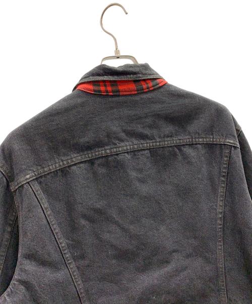 LEVI'S（リーバイス）LEVI'S (リーバイス) ネルチェックライナー デニムジャケット ブラック サイズ:Lの古着・服飾アイテム