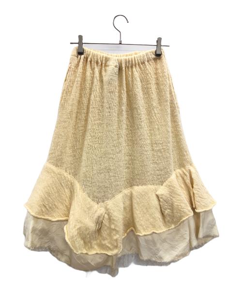 tricot COMME des GARCONS（トリココムデギャルソン）tricot COMME des GARCONS (トリココムデギャルソン) ニットスカート ベージュ サイズ:実寸サイズにてご確認ください。 未使用品の古着・服飾アイテム