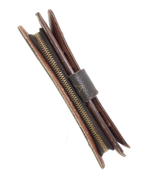 LOUIS VUITTON（ルイ ヴィトン）LOUIS VUITTON (ルイ ヴィトン) 2つ折り財布 モノグラム ポルトパピエ・ジップ ブラウン サイズ:実寸サイズにてご確認ください。の古着・服飾アイテム