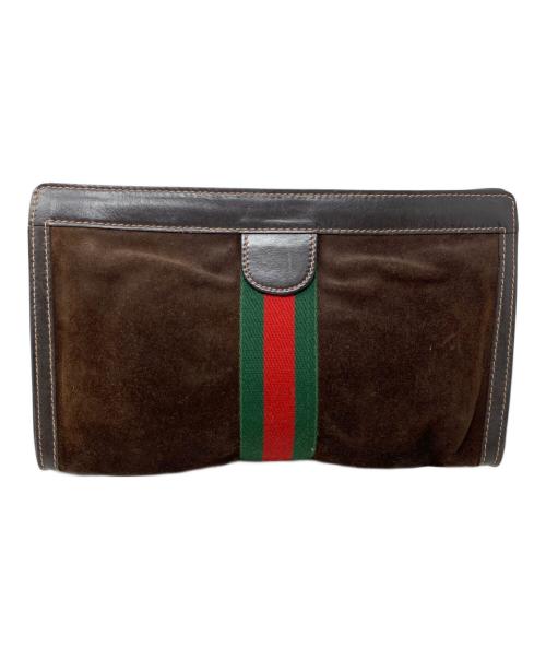 GUCCI PARFUMS（グッチパフューム）GUCCI PARFUMS (グッチパフューム) クラッチバッグ ブラウンの古着・服飾アイテム