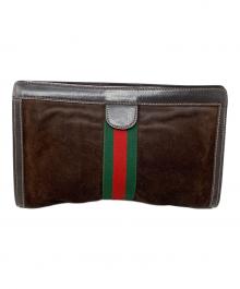 GUCCI（グッチ）の古着「クラッチバッグ シェリーライン オールドグッチ」｜ブラウン