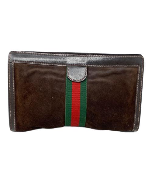 GUCCI（グッチ）GUCCI (グッチ) クラッチバッグ シェリーライン オールドグッチ ブラウンの古着・服飾アイテム