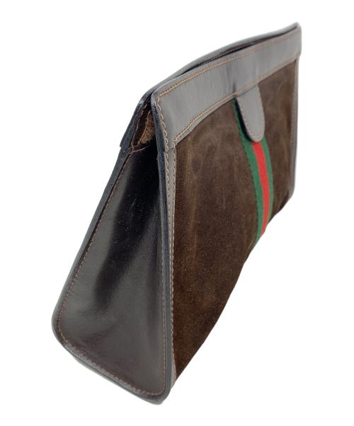 GUCCI（グッチ）GUCCI (グッチ) クラッチバッグ シェリーライン オールドグッチ ブラウンの古着・服飾アイテム