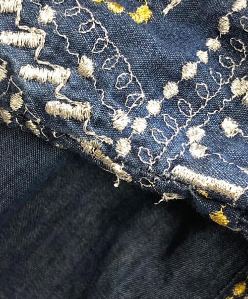 ne quittez pas（ヌキテパ）ne quittez pas (ヌキテパ) 刺繍ワンピース ブルー サイズ:実寸サイズにてご確認ください。の古着・服飾アイテム