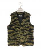 BLUCO WORK GARMENTブルコ ワーク ガーメント）の古着「ジャケット STANDARD WORK VEST（スタンダードワークベスト）10周年記念限定」｜オリーブ