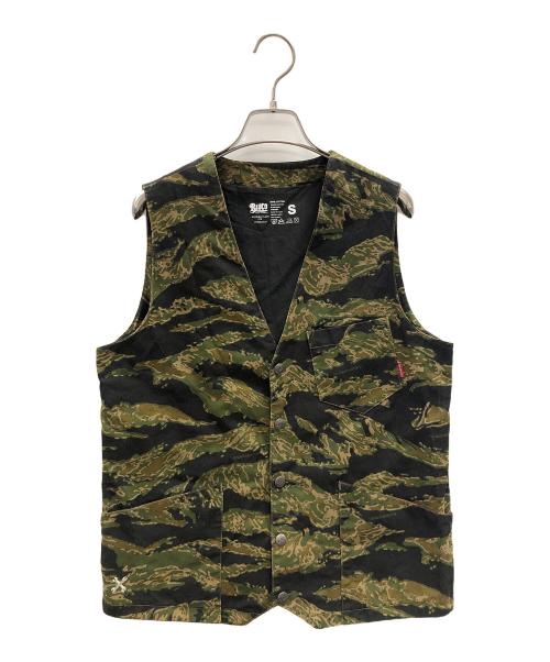 BLUCO WORK GARMENT（ブルコ ワーク ガーメント）BLUCO WORK GARMENT (ブルコ ワーク ガーメント) ジャケット STANDARD WORK VEST（スタンダードワークベスト）10周年記念限定 オリーブ サイズ:Sの古着・服飾アイテム
