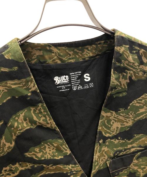 BLUCO WORK GARMENT（ブルコ ワーク ガーメント）BLUCO WORK GARMENT (ブルコ ワーク ガーメント) ジャケット STANDARD WORK VEST（スタンダードワークベスト）10周年記念限定 オリーブ サイズ:Sの古着・服飾アイテム