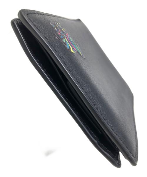 PS Paul Smith（ＰＳポールスミス）PS Paul Smith (ＰＳポールスミス) 2つ折り財布 WALLET B COIN 	ZEBRA（ウォレット ビー コイン ゼブラ） ブラック サイズ:実寸サイズにてご確認ください。の古着・服飾アイテム