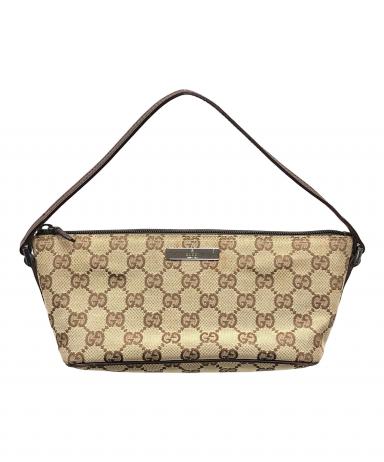 中古・古着通販】GUCCI (グッチ) アクセサリーポーチ GG ブラウン