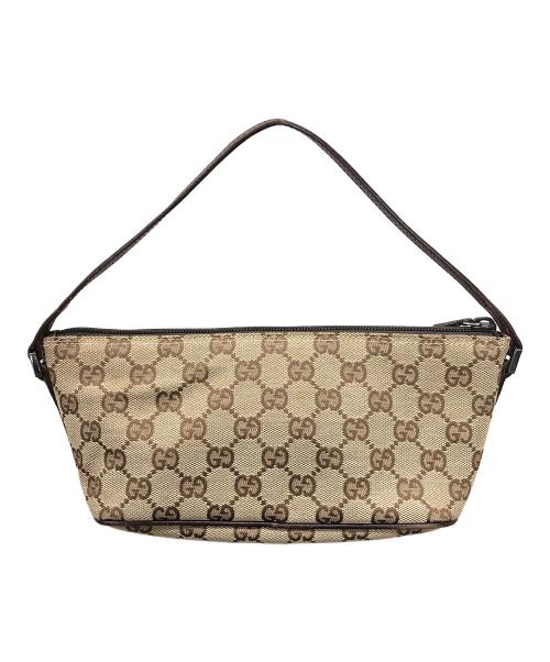 GUCCI（グッチ）GUCCI (グッチ) アクセサリーポーチ GG ブラウン サイズ:実寸サイズにてご確認ください。の古着・服飾アイテム