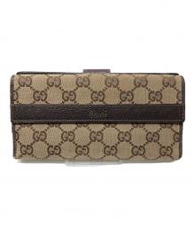GUCCI（グッチ）の古着「長財布 GG」｜ブラウン