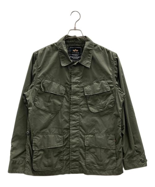 ALPHA（アルファ）ALPHA (アルファ) ミリタリージャケット JUNGLE FATIGUE JACKET（ジャングルファティーグジャケット） カーキ サイズ:Lの古着・服飾アイテム