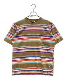 HANG TEN（ハンテン）の古着「Tシャツ 刺繍タグ」｜カーキ系