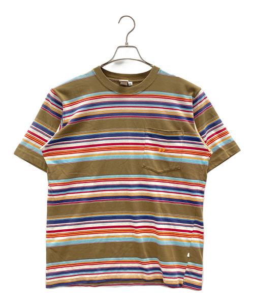 HANG TEN（ハンテン）HANG TEN (ハンテン) Tシャツ 刺繍タグ カーキ系 サイズ:Mの古着・服飾アイテム