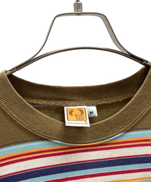 HANG TEN（ハンテン）HANG TEN (ハンテン) Tシャツ 刺繍タグ カーキ系 サイズ:Mの古着・服飾アイテム
