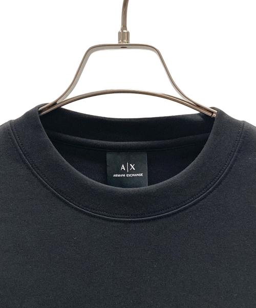 ARMANI EXCHANGE（アルマーニ エクスチェンジ）ARMANI EXCHANGE (アルマーニ エクスチェンジ) グラデーションロゴ　クルーネックスウェットプルオーバー ブラック サイズ:S 未使用品の古着・服飾アイテム