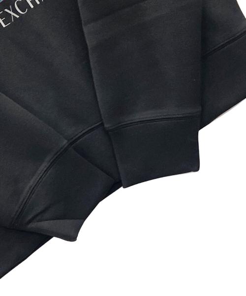 ARMANI EXCHANGE（アルマーニ エクスチェンジ）ARMANI EXCHANGE (アルマーニ エクスチェンジ) グラデーションロゴ　クルーネックスウェットプルオーバー ブラック サイズ:S 未使用品の古着・服飾アイテム