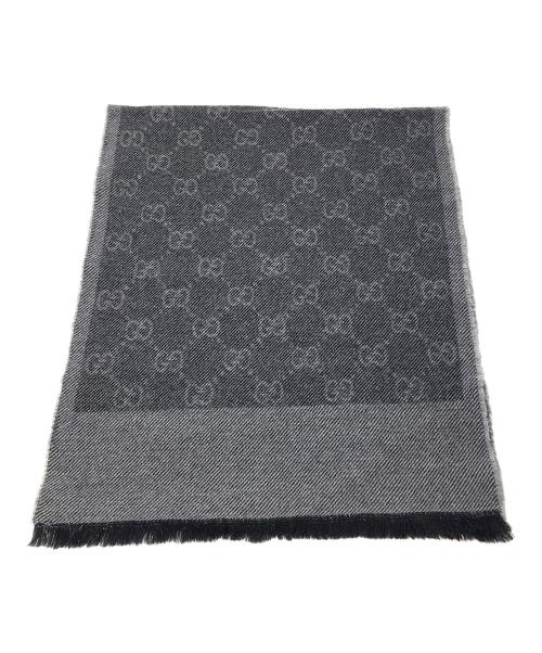 GUCCI（グッチ）GUCCI (グッチ) マフラー GG柄 グレー サイズ:実寸サイズにてご確認ください。の古着・服飾アイテム