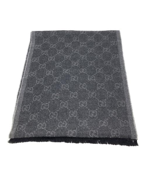 GUCCI（グッチ）GUCCI (グッチ) マフラー GG柄 グレー サイズ:実寸サイズにてご確認ください。の古着・服飾アイテム