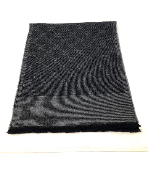 GUCCI（グッチ）GUCCI (グッチ) マフラー GG柄 グレー サイズ:実寸サイズにてご確認ください。の古着・服飾アイテム