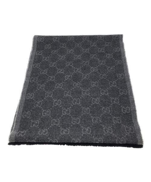 GUCCI（グッチ）GUCCI (グッチ) マフラー GG柄 グレー サイズ:実寸サイズにてご確認ください。の古着・服飾アイテム